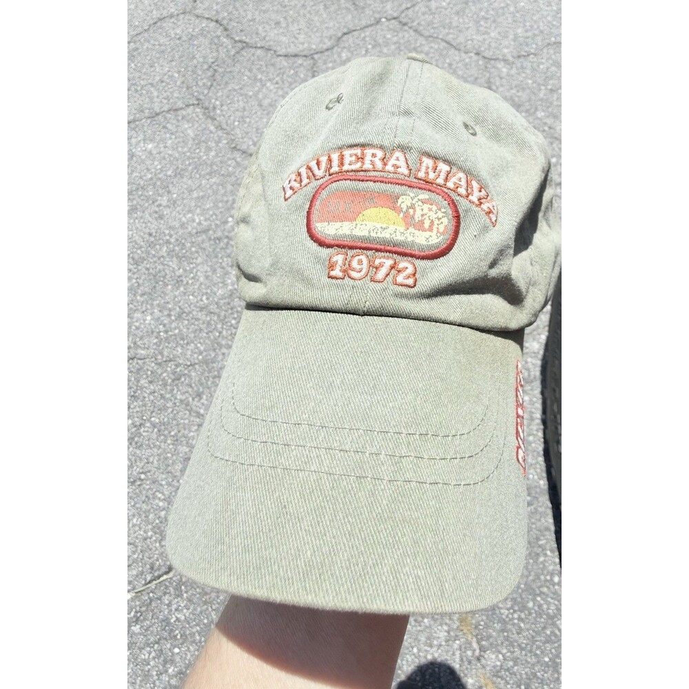 VTG Caribbean Side Riviera Maya 1970 Adjustable Baseball Hat Embroidered.
